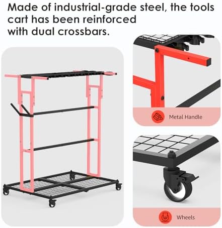 CCCEI Garage Organization with Wheels, Outdoor Gargen Yard Shed Tools Organizer - Image 5