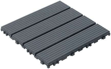 44 Pack Plastic Interlocking Patio Deck Tiles Waterproof All Weather by Unknown