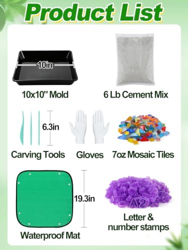 10in Square Stepping Garden Stones Kit - Image 4