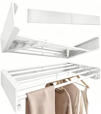 Wall Mounted Clothes Drying Rack 31.5" Wide，Foldable Wall Mount Laundry Rack by Unknown