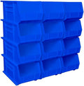 Akro-Mils 12 Pack AkroBins Plastic Storage Bins, Space-Saving Stackable by Akro-Mils