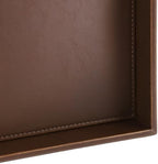 HofferRuffer Faux Leather Vanity Tray, Elegant Desktop Storage Organizer - Image 7