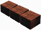 30 PCS Interlocking Deck Tiles, Solid Wood Patio Flooring Outdoor Waterproof by Unknown
