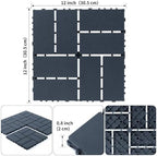 Plastic Interlocking Deck Tiles, 12x12 Inches Waterproof Outdoor Patio Flooring - Image 2
