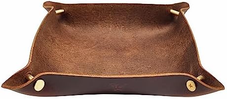 Leather Valet Tray Entryway Catchcall Tray Nightstand Organizer Storage - Image 5