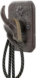 1 Pack Rustic Cast Iron Dog Leash Holder Wall Hook, Heavy Duty Wall Mount Hook by Kiiocwev