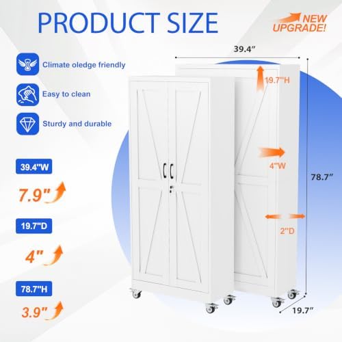 GAIOUS 78.7" Tall Metal Storage Cabinet - Image 2