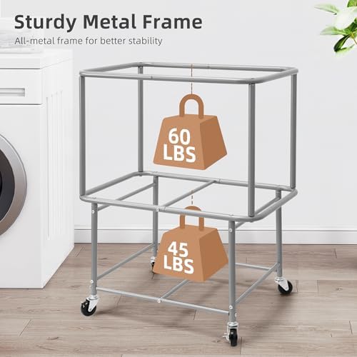 STORAGE MANIAC Rolling Laundry Cart - Image 4
