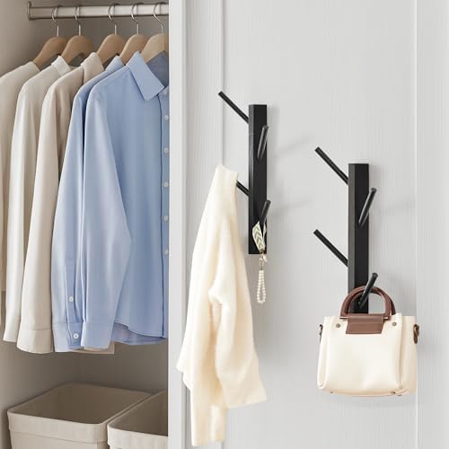TIOPGHAD 2-Pack Small Vertical Wall Mount Coat Rack - Image 6