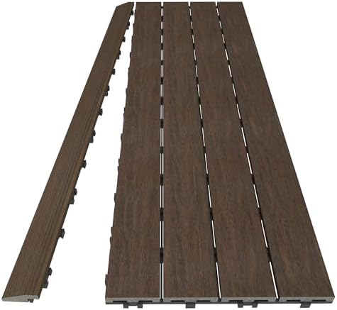 NewTechWood 1/6 ft. x 3 ft. Quick Deck Composite Deck Tile Straight Fascia in - Image 3