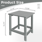 GARDENSTAR Outdoor Side Tables Adirondack, HDPE Small Table - Image 3