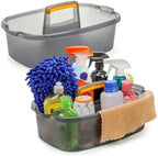 TOPZEA 2 Pack Cleaning Supplies Caddy, Plastic Large Cleaning Supply Storage by TOPZEA