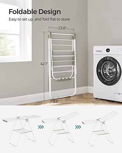 SONGMICS Clothes Drying Rack, Foldable Space-Saving Laundry Drying Rack - Image 4