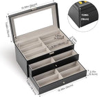 ProCase 3-Layer Sunglasses Storage Organizer -Black - Image 4