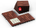 IDZO Interlocking Acacia Deck Tiles 9.6 SQFT by Idzo
