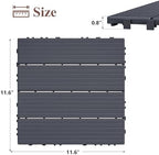 Skypatio Plastic Interlocking Deck Tiles 9 PCS, All-Weather Outdoor Patio - Image 2