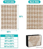 HEBE Outdoor Rug Waterproof 6'x9', Checkered Reversible Plastic Patio Rug - Image 2