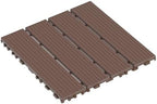 Plastic Interlocking Deck Tiles 12"x12" Waterproof Outdoor Patio Flooring PP - Image 7