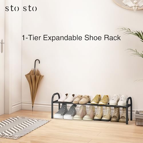 STO STO Expandable Shoe Organizer, 1-Tier Metal Shoe Rack - Image 6