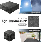 Interlocking Deck Tiles Outdoor, 44 Pack 12" Stone Pattern Patio Flooring - Image 4