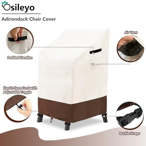 Stackable Patio Chair Covers Waterproof Patio Furniture Covers, 28 W x 36 D x - Image 3