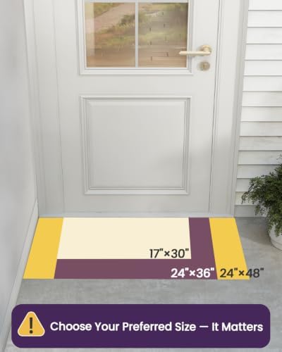 DEXI Front Door Mat Outside Entrance 24x36 Rubber Entry Doormat Grey - Image 4