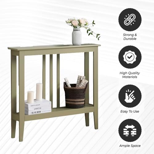 Kings Brand Narrow Console Table w/Storage Shelf - Image 5