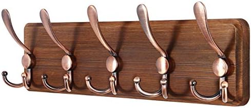 SKOLOO Rustic Pine Wood Wall Coat Rack by SKOLOO