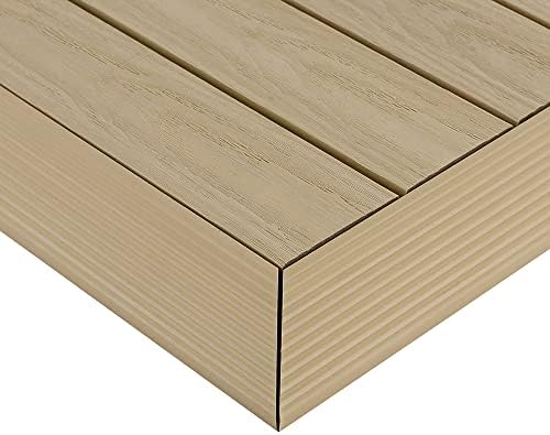 NewTechWood 1/6 ft. x 1 ft. Quick Deck Composite Deck Tile Outside Corner by NewTechWood