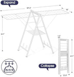 APEXCHASER Clothes Drying Rack, 67.7" L Height Adjustable - Image 2
