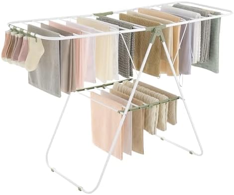 SONGMICS Clothes Drying Rack, Foldable Space-Saving Laundry Drying Rack by SONGMICSbySONGMICSHOME
