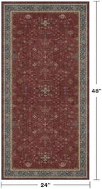 Hazo Haus Burgundy 2x4 Washable Entry Rug - Image 2