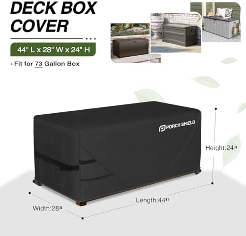 Porch Shield Patio Deck Box Storage Cover 44 x 28 x 24 inch - Image 2