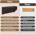 Key Holder Wall Mount with Mail Organizer, 6 Hooks & Shelf - Image 4