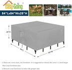 Easy-Going Square Patio Furniture Cover Waterproof Outdoor Dining Table and - Image 2