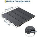9-Pack 12"X12" Composite Interlock Deck Tiles – Waterproof Interlocking Flooring - Image 2