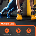 SUPERJARE 0.4'' Thick 6 Pcs 24 Sq Ft Rubber Top Exercise Equipment Mats - Image 6