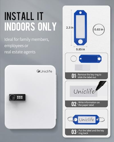 Uniclife 28-Key Steel Key Cabinet - Image 7