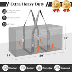6 Pack Moving Bags with Full-Open Side Zipper, Extra Large 93L Heavy Duty - Image 2