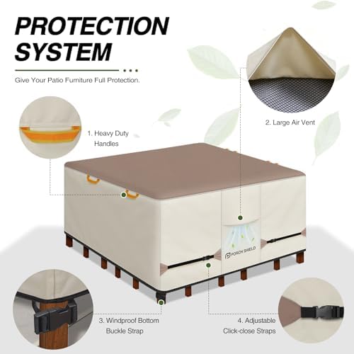 Porch Shield Waterproof Square Patio Table Cover 76 x 76 inch - Image 4