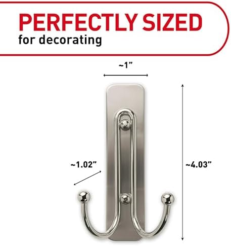 Command Large Bronze Double Hooks, 2 Hooks, 2 Strips - Image 3