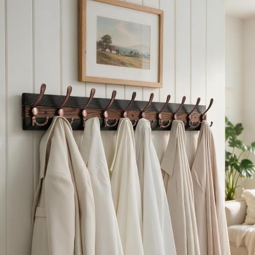 SKOLOO Rustic Wall Mounted Coat Rack - Image 3