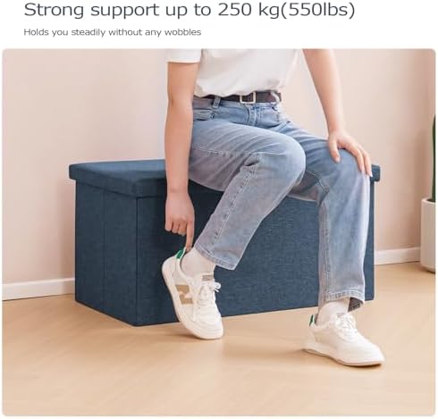 PINPLUS Folding Storage Ottoman Bench - Image 6