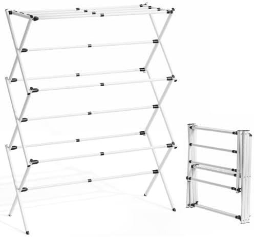 APEXCHASER Oversized Clothes Drying Rack, 45.28" H × 14.57" D - Image 3