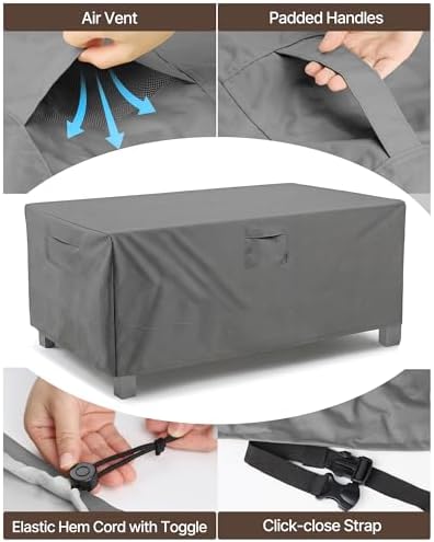 Vailge Outdoor Table Cover Rectangular, Patio Furniture Covers Waterproof - Image 4