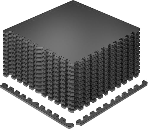 SUPERJARE 0.79'' Extra-Thick 12 Pcs 48 Sq Ft Exercise Equipment Mats by SUPERJARE