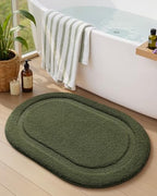Color&Geometry Small Green Bathroom Rugs, Non Slip Shower Mat by COLORG