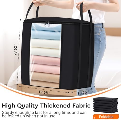 TasticTotes 120L Extra Large Blanket Clothes Storage Bags, 2 Pack - Image 2