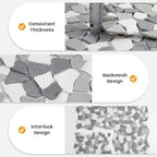 Grey Pebble Mosaic Tile, 5 Sheets - Image 3