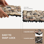 River Rock Pebble Tile, Natural Stone Deck Paver Tile, 4 Sheets - Image 5